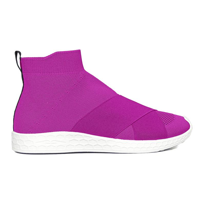 Черевики для дівчинки FESSURA демісезонні фукция RUNGANG KNIT KID037 / fuxia