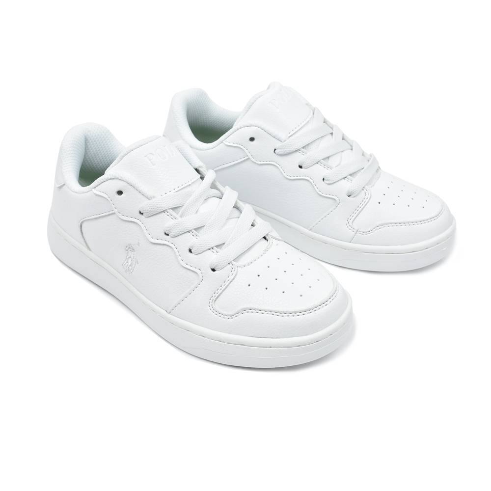 Кроссовки POLO детские демисезонные белый на шнурках RF101655/TRIPLE_WHITE_TUMBLED