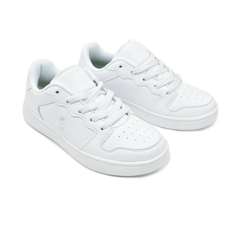 Кроссовки POLO детские демисезонные белый на шнурках RF101655/TRIPLE_WHITE_TUMBLED