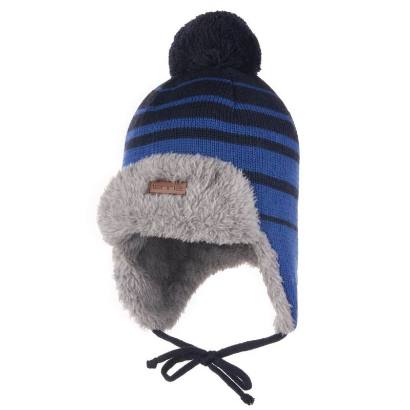 Шапка для хлопчика LENNE зимова на зав'язках підкладка хутро BERNE 20380A