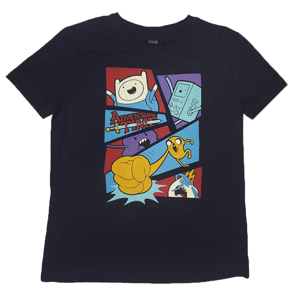 Футболка для мальчика Cartoon network Adventure Time хлопок черный трикотаж принт