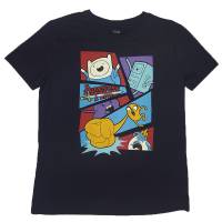 Футболка для мальчика Cartoon network Adventure Time хлопок черный трикотаж принт