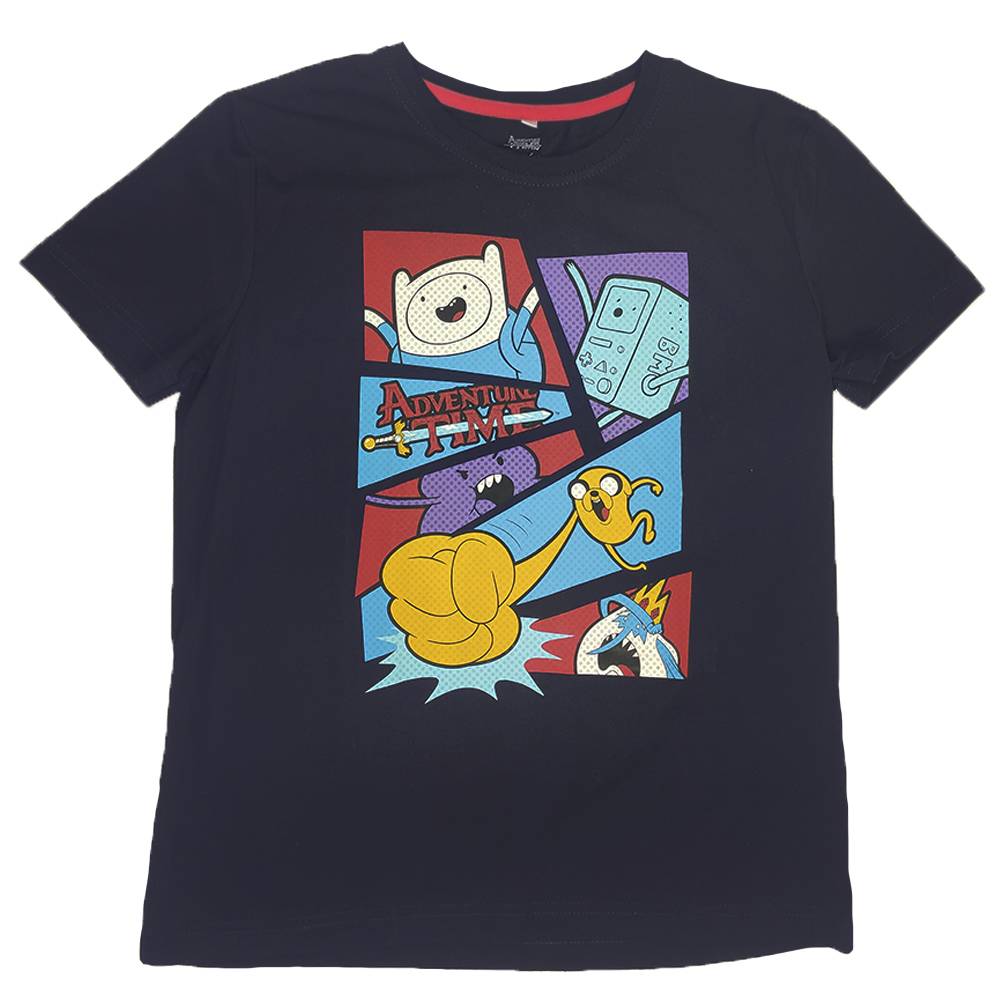 Футболка для хлопчика Cartoon network Adventure Time бавовна синій трикотаж принт
