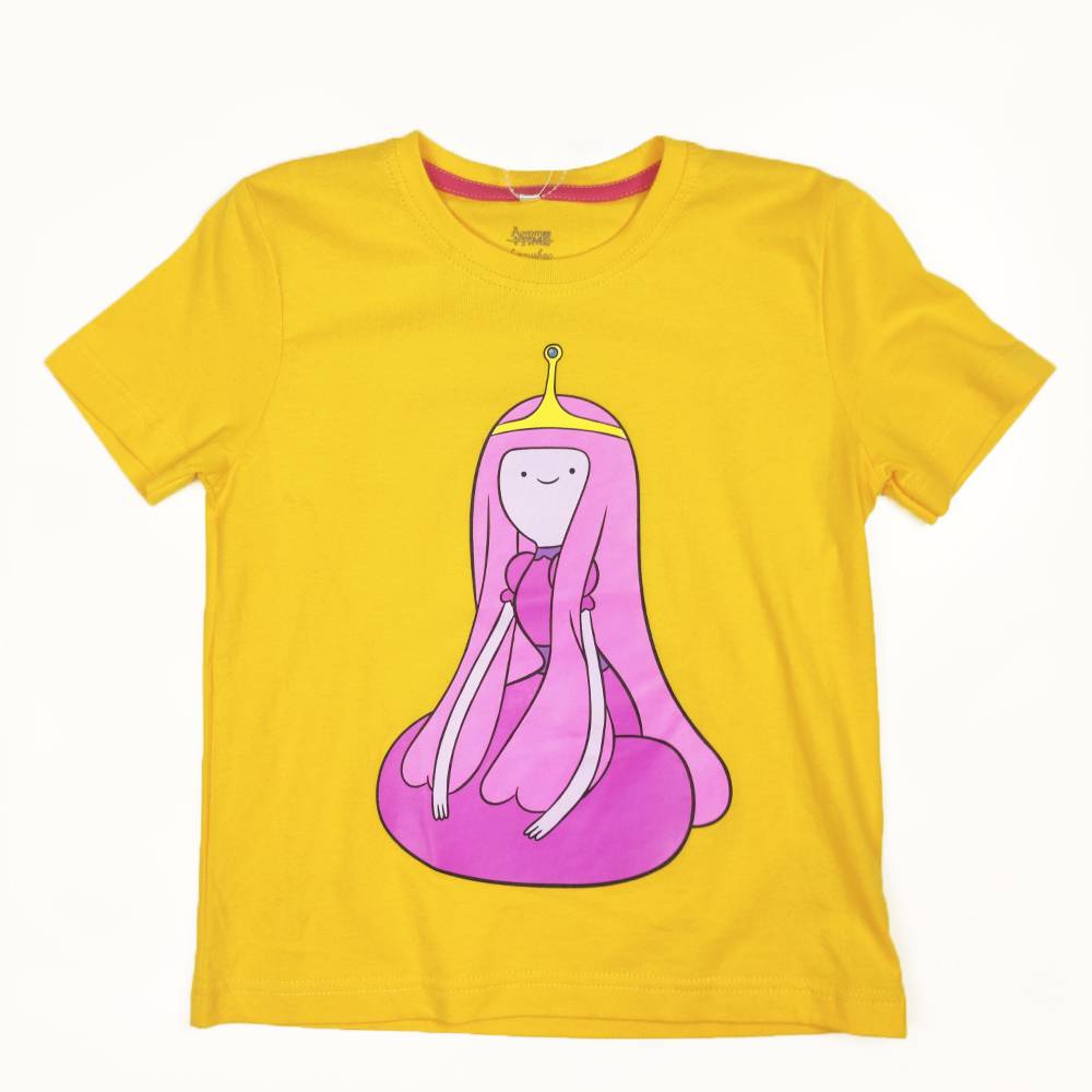 Футболка для дівчинки Cartoon network Adventure Time бавовна жовтий трикотаж принт