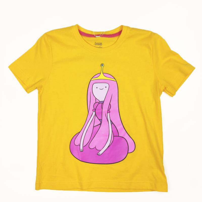 Футболка для дівчинки Cartoon network Adventure Time бавовна жовтий трикотаж принт
