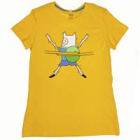 Футболка для дівчинки Cartoon network Adventure Time бавовна жовтий трикотаж принт