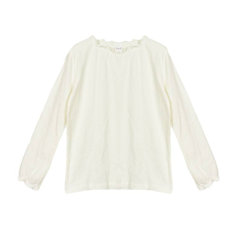 Блуза для дівчинки Le Petit Coco бавовна білий трикотаж L1015/31