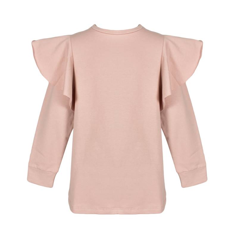 Реглан для девочки Le Petit Coco хлопок розовый трикотаж волан L1015/31