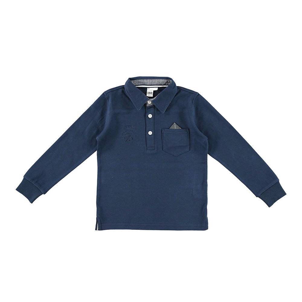 Реглан поло для хлопчика iDO трикотаж вставки на ліктях