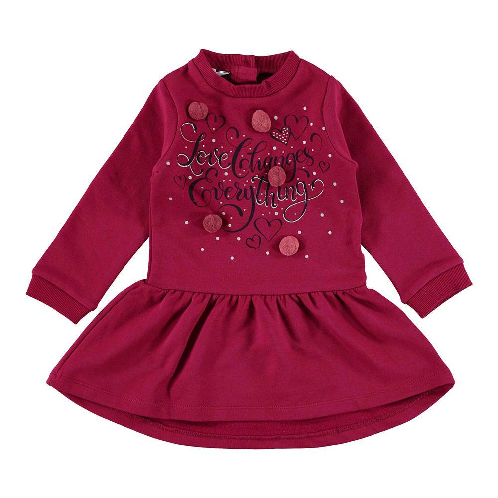 Сукня для дівчинки iDO бавовна трикотаж червоний принт